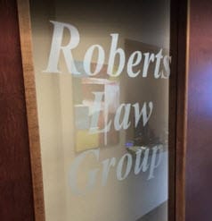 Roberts Law Office Door